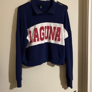 Laguna Beach Cropped Sweatshirt Top